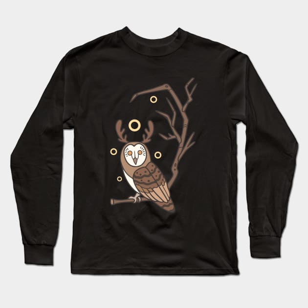 Mysterious owl Long Sleeve T-Shirt by Vaigerika
